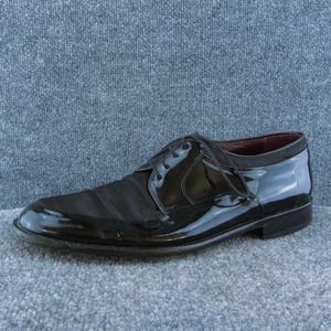 Sandro Moscoloni Crown Men Derby Oxfords Shoes Black Patent Leather Sz 12 Narrow